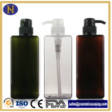 650ml Body Care Plastic Square Bottle with Pump